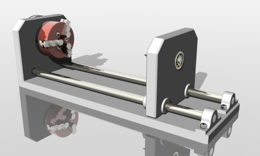 CO2激光雕刻切割机切刀雕刻机的旋转附件缩略图